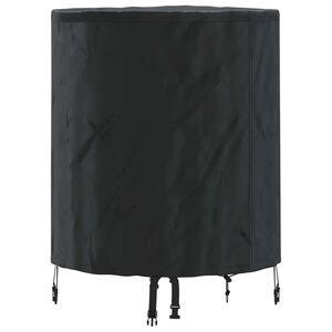 vidaXL Asztal Fedő 62 x 62 x 70 cm sz&ouml;vet Kerek V&iacute;z&aacute;ll&oacute; Fekete