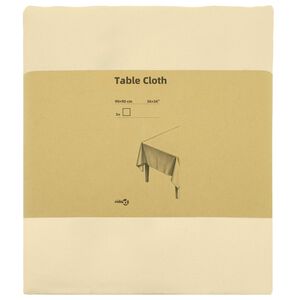 vidaXL Asztal Ter&iacute;tő 5 db N&eacute;gyzet Kr&eacute;mfeh&eacute;r 90 x 90 cm Poli&eacute;szter