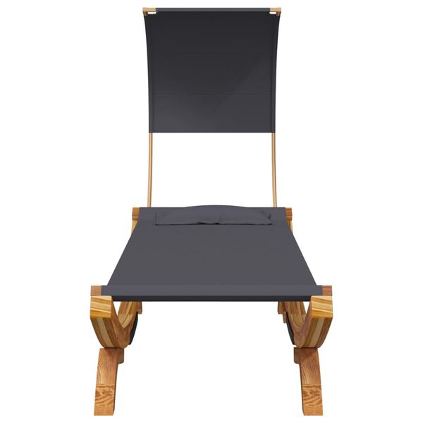vidaXL kültéri antracit baldachinos hajlított fa nyugágy 100x200x126cm