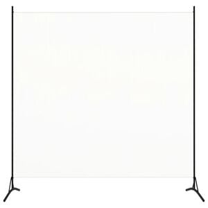 vidaXL feh&eacute;r 1 paneles sz&ouml;vet parav&aacute;n 175 x 180 cm