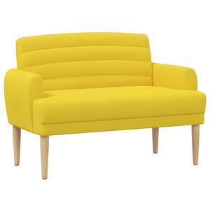 vidaXL Gombra tűz&ouml;tt loveseat Vil&aacute;gos s&aacute;rga 116 x 67 x 80 cm Sz&ouml;vet