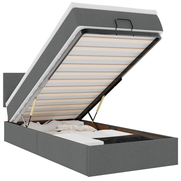 vidaXL s&ouml;t&eacute;tsz&uuml;rke sz&ouml;vet ottom&aacute;n &aacute;gy matraccal & LED-ek 80x200cm