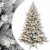 vidaXL Műanyag Hajtogat&oacute;s Kar&aacute;csonyfa 120 cm 150 LED Meleg feh&eacute;r