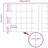 vidaXL Legelőkerítés Szürke 0.8 x 10 m Acél