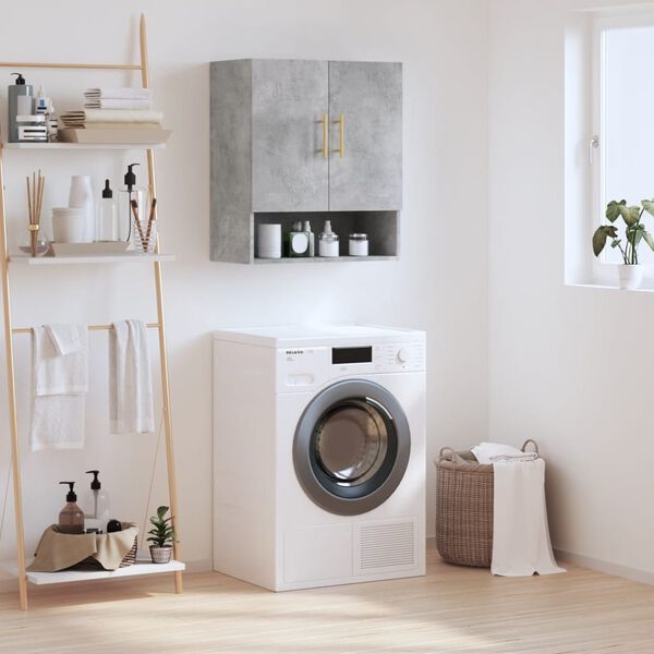 vidaXL betonszürke szerelt fa faliszekrény 60 x 31 x 70 cm