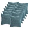 vidaXL P&aacute;rna huzat 12 db HEERLEN K&eacute;k 40 x 40 cm Chenille Sz&ouml;vet
