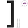 vidaXL 10 db fekete rozsdamentes ac&eacute;l szekr&eacute;nyfoganty&uacute; 128 mm