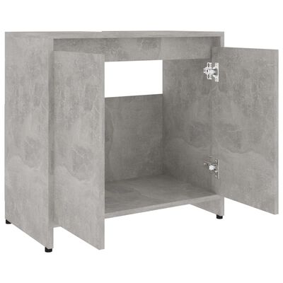 vidaXL betonszürke forgácslap fürdőszobaszekrény 60 x 33 x 61 cm