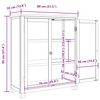 vidaXL Cabinet polcokkal t&aacute;rol&oacute;val Barna 80 x 35 x 95 cm Faanyag