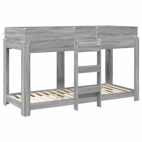 vidaXL Sz&uuml;kidő &aacute;gy matracmal Sz&uuml;rke Sonoma 80 x 190 cm Faanyag