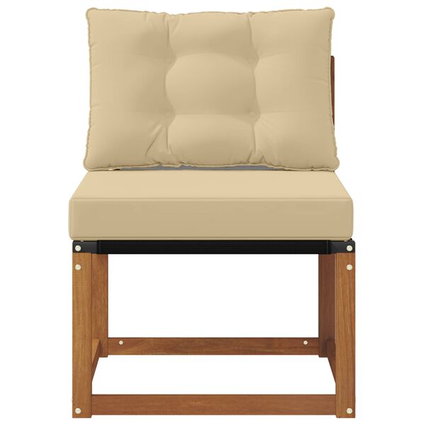 vidaXL K&uuml;lt&eacute;ri K&ouml;z&eacute;pső kanap&eacute; T&ouml;m&ouml;r ak&aacute;cfa &eacute;s Textilene sz&ouml;vet