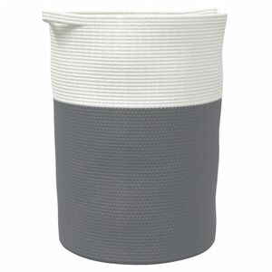 vidaXL sz&uuml;rke-feh&eacute;r pamut t&aacute;rol&oacute;kos&aacute;r &Oslash;49 x 65 cm