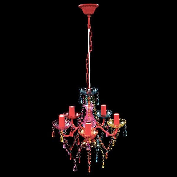 vidaXL többszínű csillár 5 izzóval