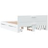 vidaXL fehér szerelt fa ágykeret fejtámlával 150 x 200 cm