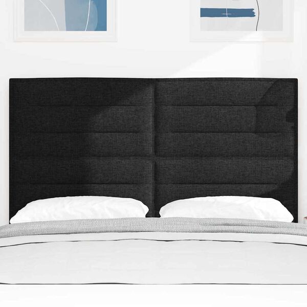 vidaXL Fejt&aacute;mla Fekete 144 cm sz&ouml;vet