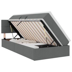 vidaXL LED t&aacute;rol&oacute;s &aacute;gy matraccal S&ouml;t&eacute;tsz&uuml;rke 90 x 190 cm Sz&ouml;vet