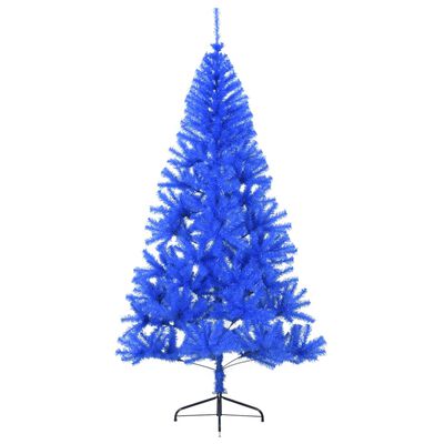 vidaXL kék PVC fél műkarácsonyfa állvánnyal 210 cm