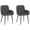 vidaXL &Eacute;tkező Sz&eacute;kek 2 pcs Műbőr Fekete 57 x 50 x 85 cm