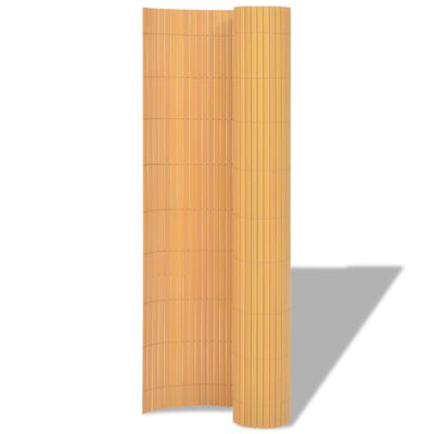 vidaXL sárga kétoldalas PVC kerti kerítés 90 x 300 cm