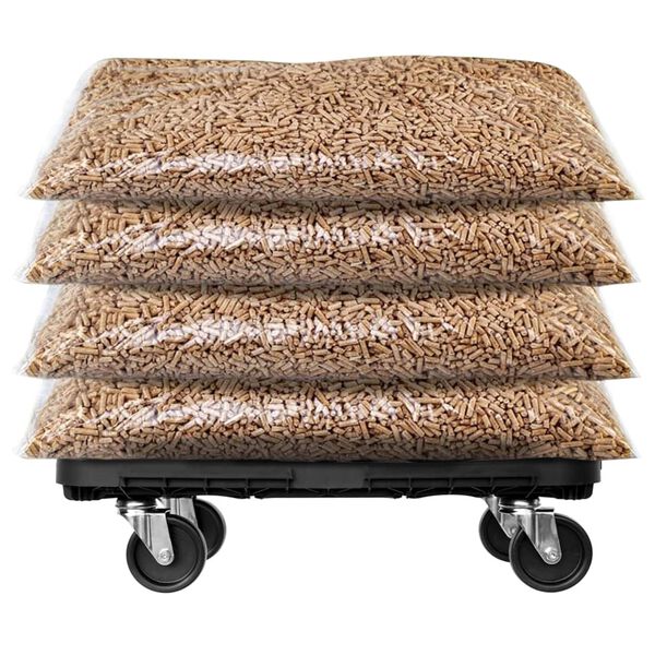 vidaXL fekete polipropilén szállítókocsi 300 kg