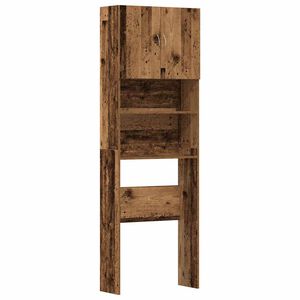 vidaXL antik fa szerelt fa mos&oacute;g&eacute;pszekr&eacute;ny 64 x 24 x 190 cm