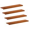 vidaXL L&eacute;pcsőfok 4 db 120 x 25 x 2 cm Barna T&ouml;m&ouml;r T&ouml;lgyfa