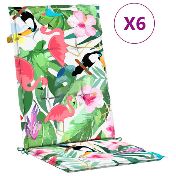 vidaXL 6 db t&ouml;bbsz&iacute;nű sz&ouml;vet magas h&aacute;tt&aacute;ml&aacute;j&uacute; sz&eacute;kp&aacute;rna