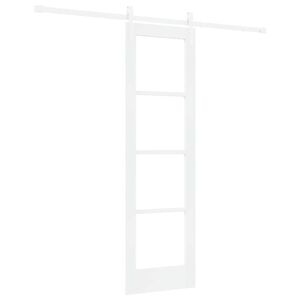 vidaXL Cs&uacute;sz&oacute; ajt&oacute; ORKDAL Feh&eacute;r 61 x 198,5 cm T&ouml;m&ouml;r fenyőfa &eacute;s &uuml;veg