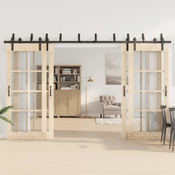 vidaXL fekete ac&eacute;l tol&oacute;ajt&oacute; f&eacute;mszerel&eacute;k k&eacute;szlet 366 cm