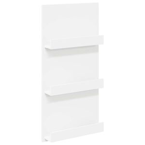 vidaXL Magazin &aacute;llv&aacute;ny polcokkal Feh&eacute;r 51 x 11 x 102 cm Szerelt Fa