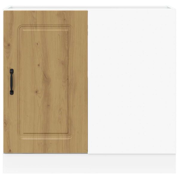 vidaXL Konyhai alapszekr&eacute;ny Kalmar k&eacute;zműves t&ouml;lgy műszaki fa