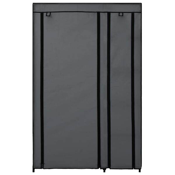 vidaXL szürke összecsukható szövet ruhásszekrény 110 x 45 x 175 cm