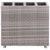 vidaXL sz&uuml;rke polyrattan kerti magas&aacute;gy&aacute;s 4 kasp&oacute;val 80 x 22 x 79 cm