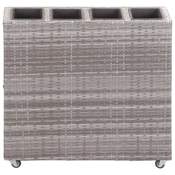 vidaXL sz&uuml;rke polyrattan kerti magas&aacute;gy&aacute;s 4 kasp&oacute;val 80 x 22 x 79 cm