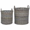 vidaXL Vir&aacute;gkos&aacute;r t&aacute;rol&oacute;val 2 pcs Sz&uuml;rke Lacak rattan