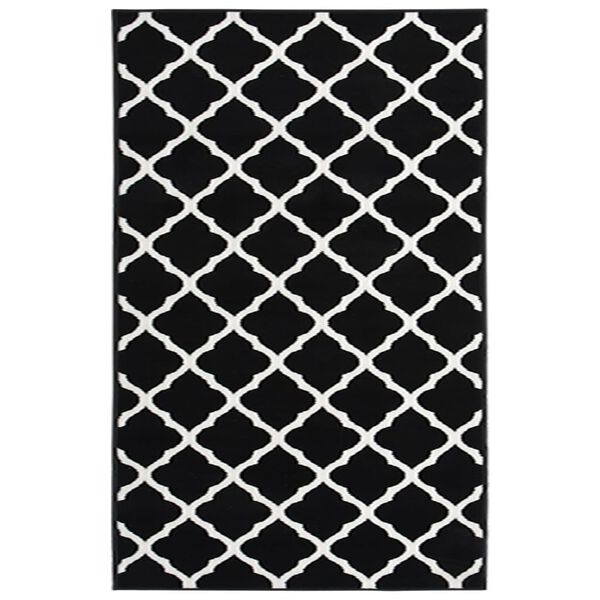 vidaXL fekete-feh&eacute;r sz&iacute;nű BCF fut&oacute;szőnyeg 100 x 150 cm