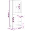 vidaXL betonsz&uuml;rke szerelt fa magasszekr&eacute;ny 69,5 x 34 x 180 cm