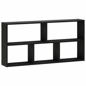 vidaXL Falpolc Fekete T&ouml;lgy 102 x 17 x 50 cm Szerelt Fa