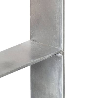 vidaXL 6 db ezüstszínű horganyzott acél kerítéshorgony 9 x 6 x 60 cm