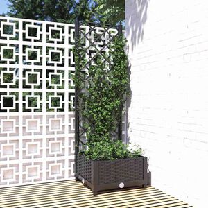 vidaXL fekete kerti vir&aacute;gl&aacute;da r&aacute;ccsal 40 x 40 x 121,5 cm PP