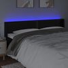 vidaXL fekete műbőr LED-es fejt&aacute;mla 163 x 16 x 78/88 cm
