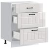 vidaXL konyhai als&oacute;szekr&eacute;ny "Lucca" magasf&eacute;nyű feh&eacute;r, r&eacute;tegelt fa