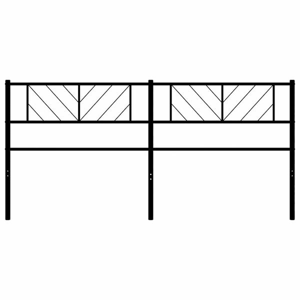 vidaXL fekete f&eacute;m csere fejt&aacute;mla 200 cm
