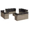 vidaXL 13 r&eacute;szes vil&aacute;gossz&uuml;rke polyrattan kerti &uuml;lőgarnit&uacute;ra p&aacute;rn&aacute;kkal