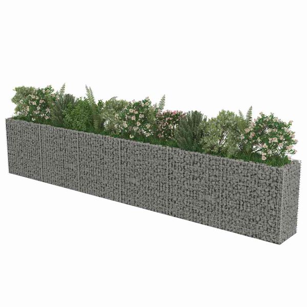 vidaXL horganyzott ac&eacute;l gabion magas&aacute;gy&aacute;s 540 x 50 x 100 cm