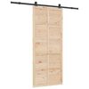 vidaXL Cs&uacute;sz&oacute; ajt&oacute; Term&eacute;szetes 90 x 208 cm T&ouml;m&ouml;r Fenyőfa