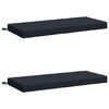 vidaXL Pad p&aacute;rn&aacute;k SOEST 2 db 100% poli&eacute;szter S&ouml;t&eacute;t k&eacute;k 110 x 50 x 8 cm