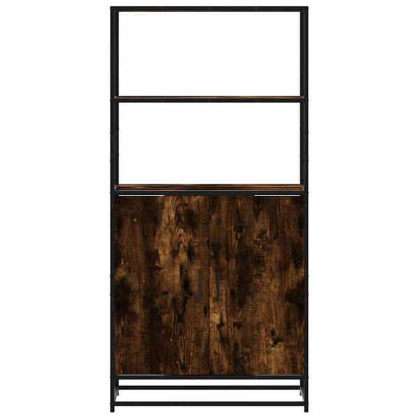 vidaXL Highboard sonoma tölgy 68x35x139 cm gépelt fa és fém
