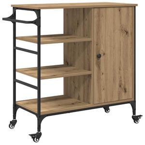 vidaXL Konyhai kocsi Artisan t&ouml;lgy 87.5 x 39 x 84.5 cm Szerelt Fa