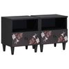 vidaXL &Eacute;jjeli asztal 2 pcs Barna 40 x 33 x 46 cm T&ouml;m&ouml;r Mang&oacute;f&aacute;t